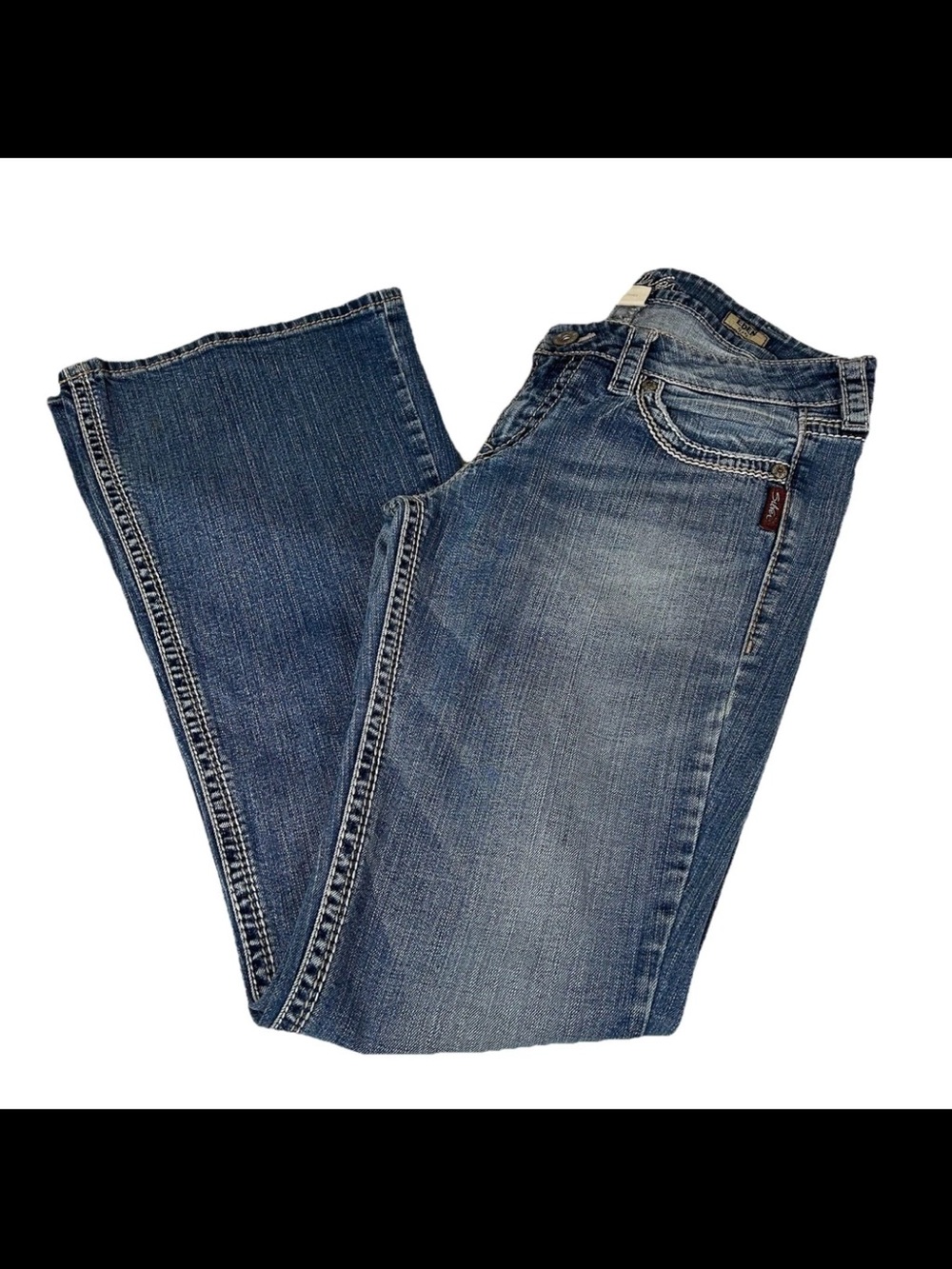 Y2K Silver Jeans Women’s Size W33/L35 Eden Flare Jeans Medium Wash Blue #2940
